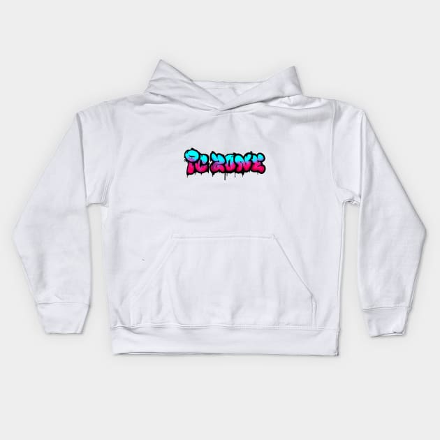 pc zone graffiti Kids Hoodie by Dragon 59